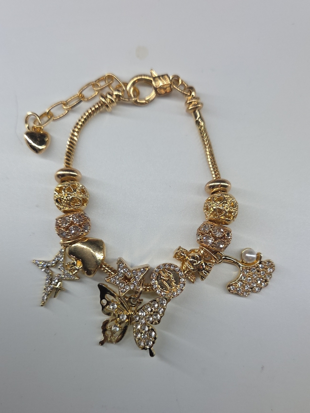 Gold Butterfly & Charm Bracelet - Women Jewelry